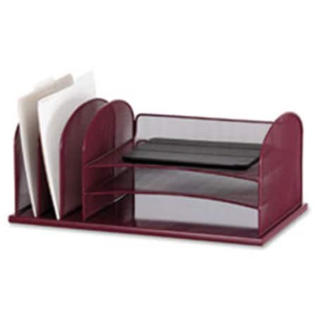 Roomfactory Onyx 3 Tray & 3 Upright Section Desk OrganizerWhite RO861708